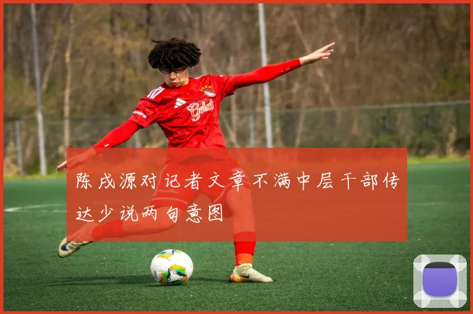 陈戌源对记者文章不满中层干部传达少说两句意图